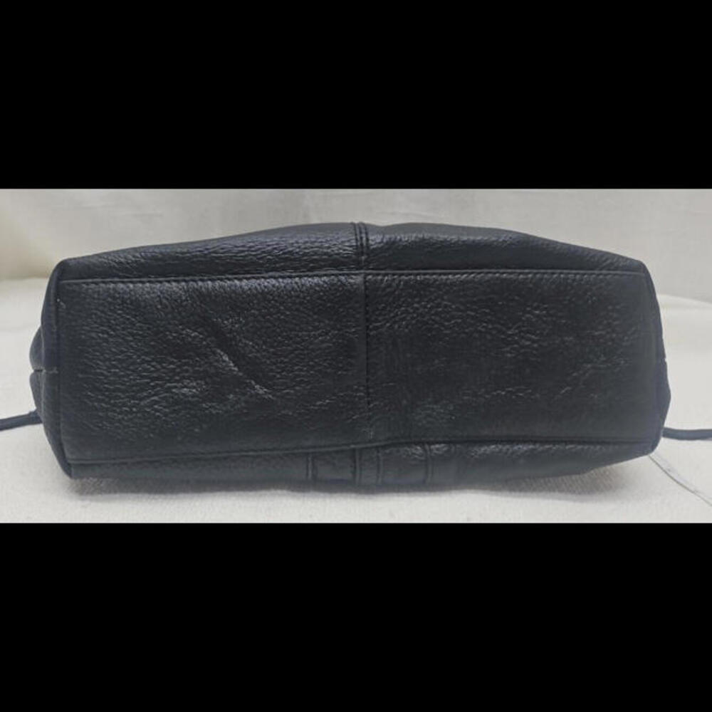 Vintage Tommy Hilfiger Black Leather Hand Bag Shoulder Bag Purse - Picture 6 of 9